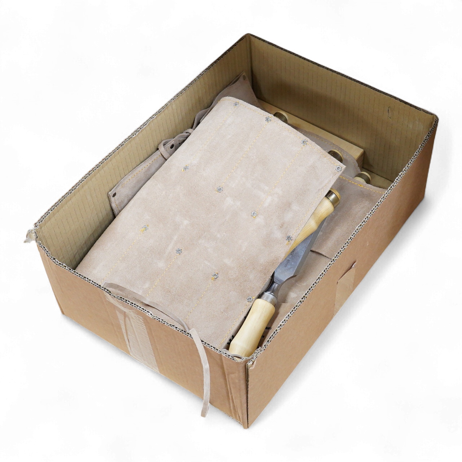 Three sets of woodworking chisels, including a cased six piece set by Seit, Germany, a nine piece set by Herschel, Germany, in a leather roll and a Swiss made nine piece set also in a leather roll